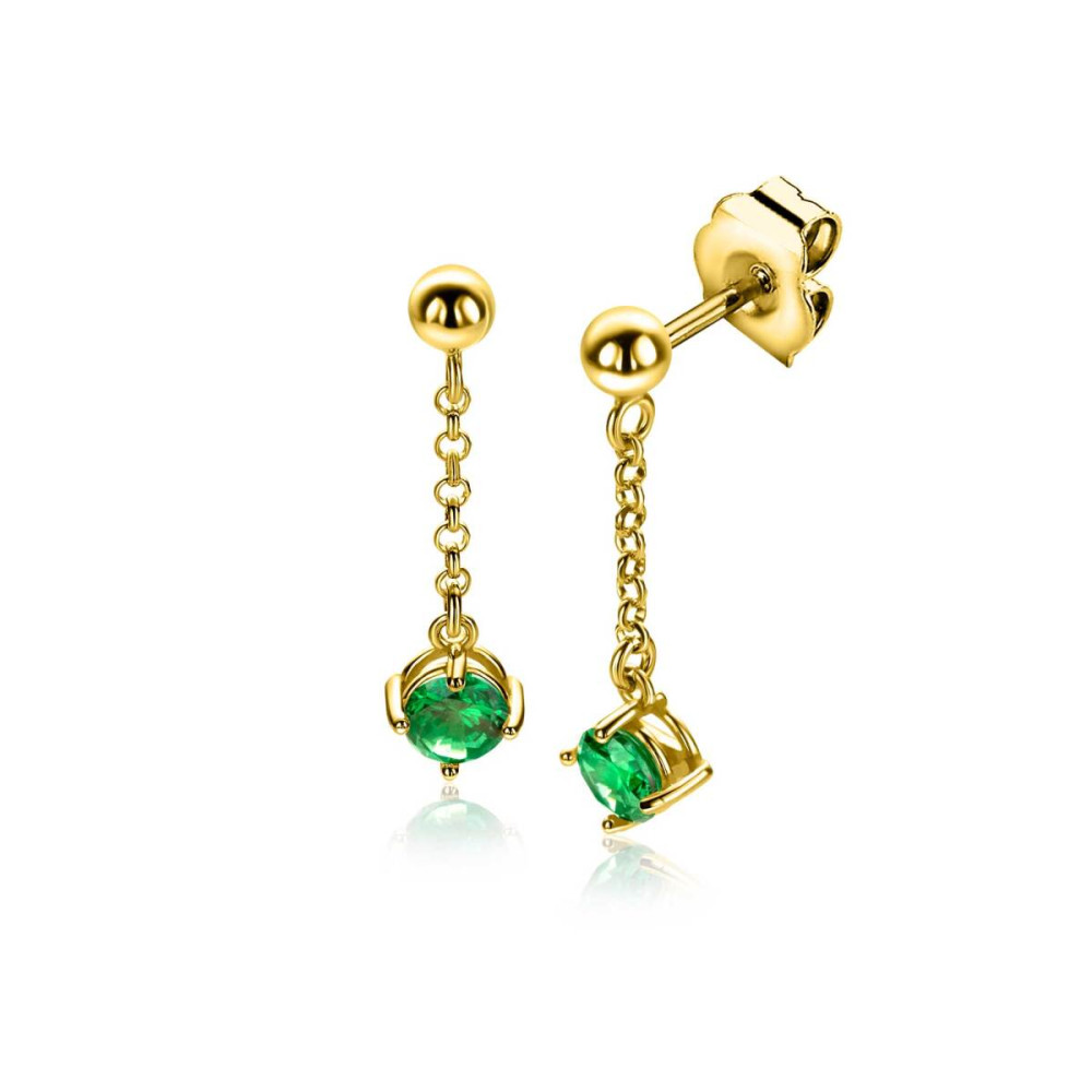 zinzi-zio2660g-oorhangers-goudkleurig-groene-zirkonia-rond-26-mm-hoog