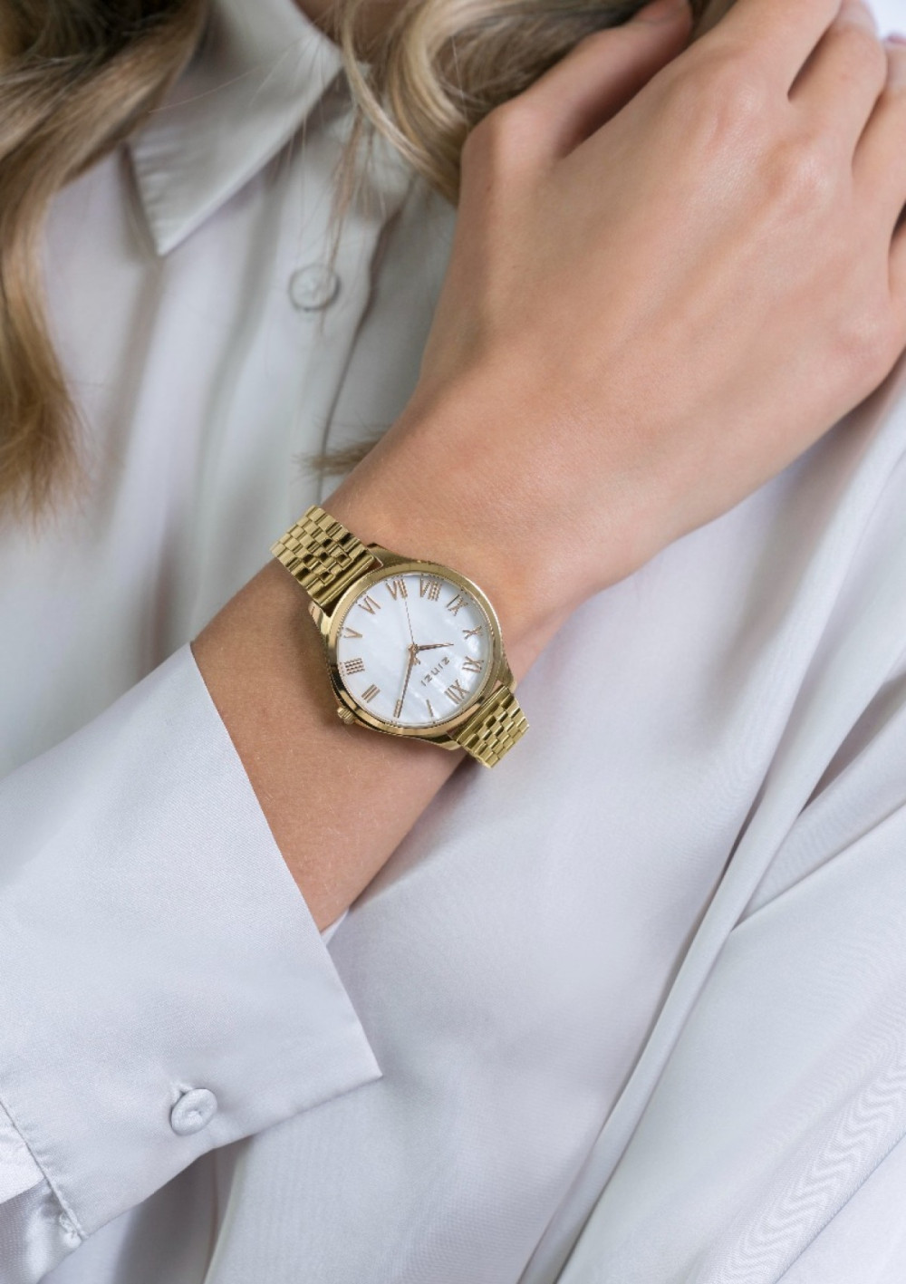 zinzi-ziw1134-horloge-verguld-staal-ronde-wijzerplaat-romeinse-cijfers-o-34-mm