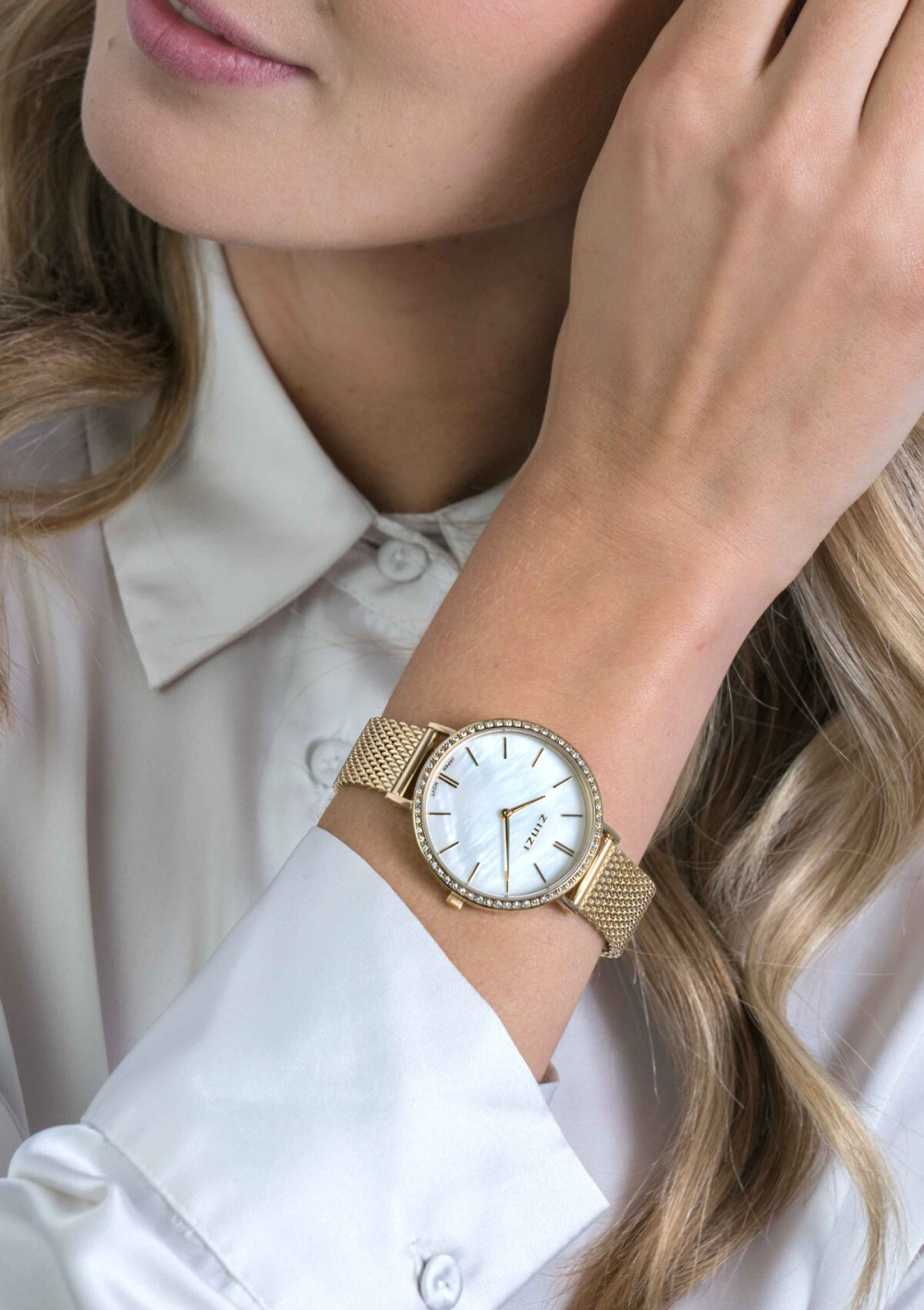 zinzi-ziw1334-horloge-gold-plated-staal-mesh-band-parelmoer-wijzerplaat-o-34-mm