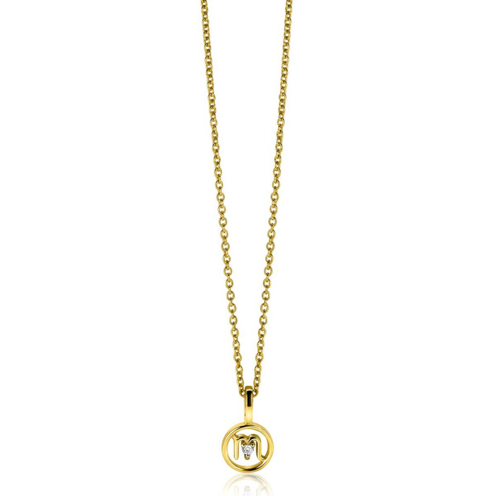 zinzi-zodiac-zihy-sch-schorpioen-hanger-goudkleurig-zirkonia-14-5-mm-hoog