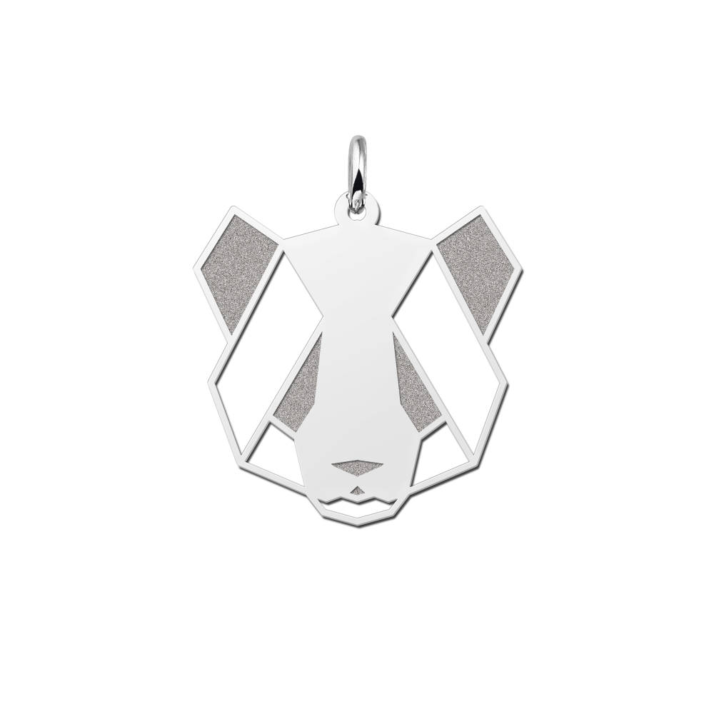 zilveren-geometrische-panda-hanger-26-mm-breed-hoogte-27-mm