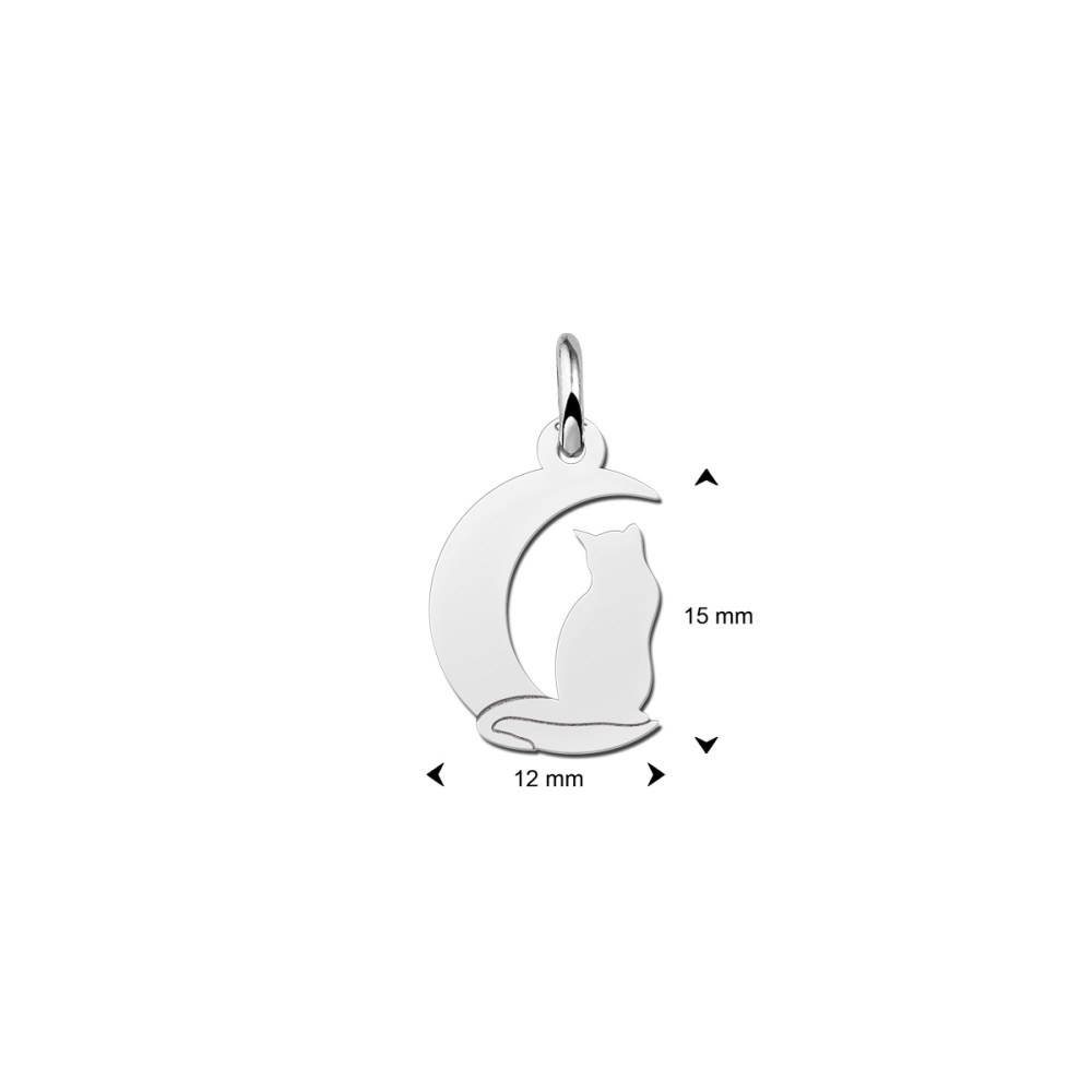 zilveren-hanger-halve-maan-met-zittende-kat-12-mm-hoogte-15-mm