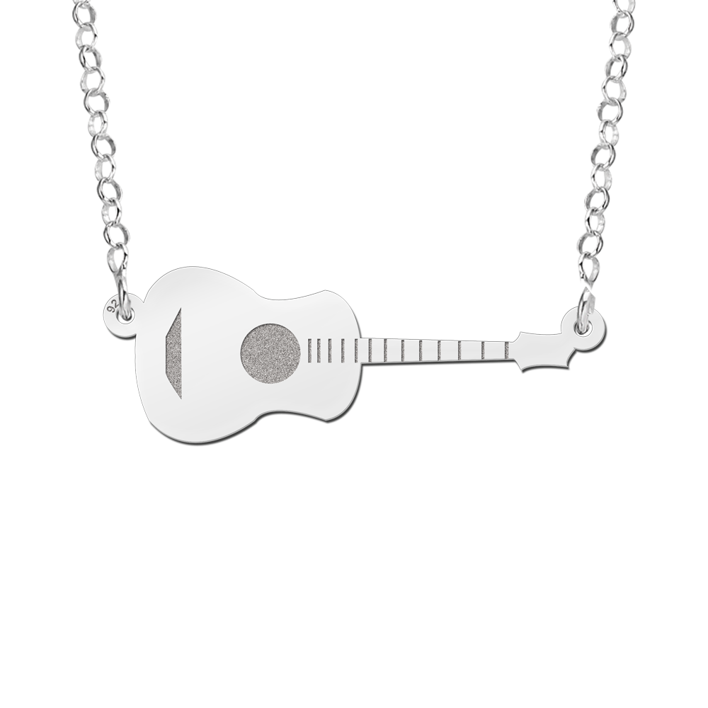 zilveren-ketting-met-gitaar-hanger-14-5-mm-hoog-lengte-42-cm