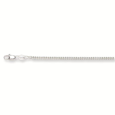 GLOW 101.0005.60 schakelketting zilver gourmetschakel 2.1 mm breedte - Lengte 60 cm