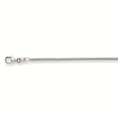 GLOW 101.0025.60 schakelketting zilver slangschakel 2 mm breedte - Lengte 60 cm