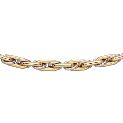 GLOW 202.2237.47 schakelketting Bicolor anker 14-karaat 4 mm breedte - Lengte 45 cm