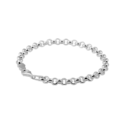 Zilveren bedelarmband met jasseron schakels 5 mm