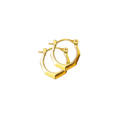 Gouden bali creolen 14-karaat - 16 mm