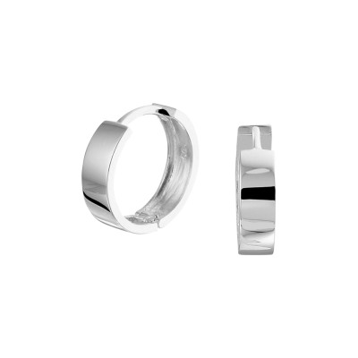 Witgouden klapoorringen 14-karaat - 12 mm
