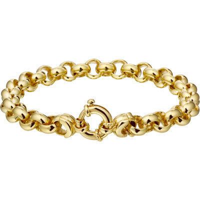 14-karaat gouden schakelarmband met jasseron schakels