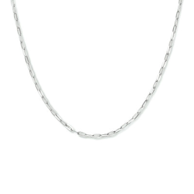 Paperclip 2.5 mm schakelketting gerhodineerd zilver - Lengte verstelbaar 40-44 cm