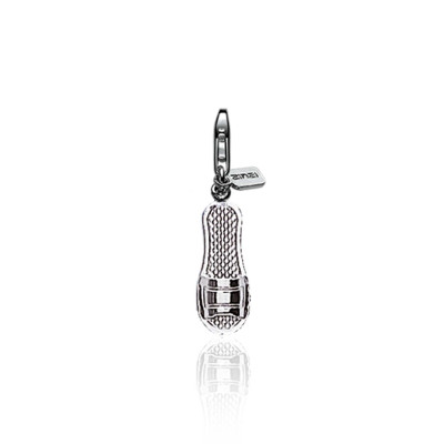 Zinzi CHARMS47 slipper bedel 925 zilver glanzend - 7 mm breed x 29 mm hoog