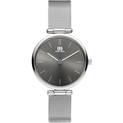 Danish Design Pure Rosalyn Mesh IV64Q1269 - Dameshorloge staal zilverkleurig-grijs Ø 34 mm