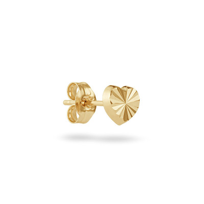 Jackie Gold Stellenbosch JKS26.622 hart oorknopje goud gediamanteerd 14-karaat - per stuk