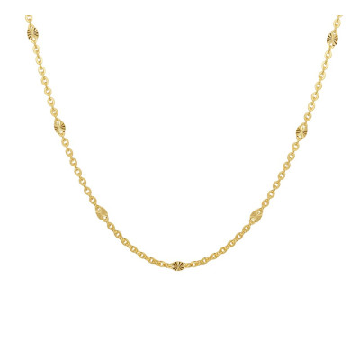 Anker schakelcollier 2.5 mm - 14-karaat goud - Lengte verstelbaar 44 cm