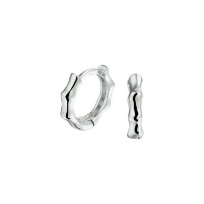 Bijzondere klapcreolen gerhodineerd zilver - 10.5 mm