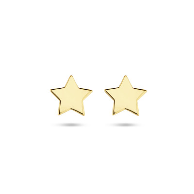 Ster oorknopjes 14-karaat goud - 4 mm x 4.5 mm