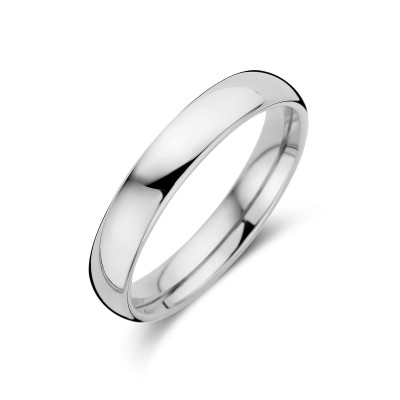 Platina herenring - Tijdloze glanzende ring van 4.5 mm breed