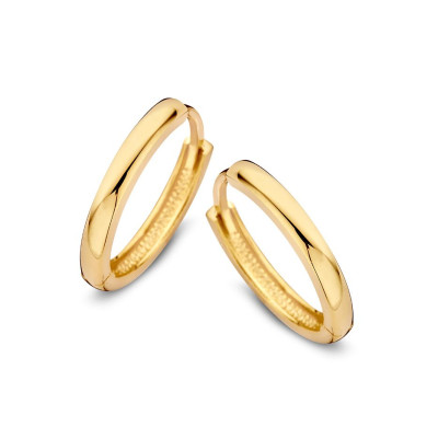Gouden oorringen 14-karaat - Diameter 18 mm