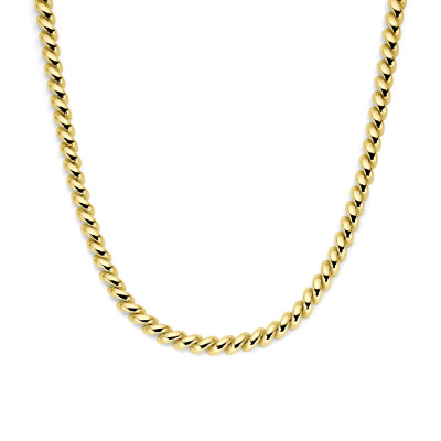Gedraaide San Marco schakelcollier 6.6 mm - 14-karaat goud - Lengte 43 cm