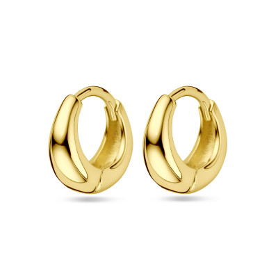 Glanzende klapoorringen gold plating - Diameter 11.5 mm