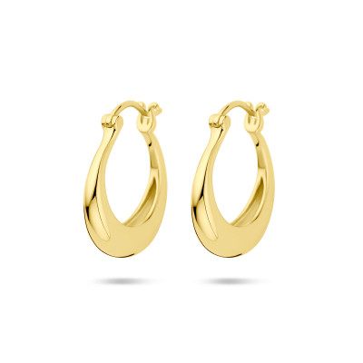 Goudkleurige oorringen met goudlaag - 21.5 mm