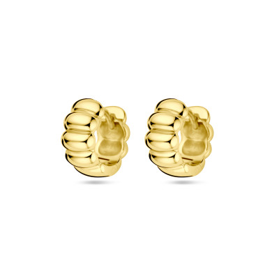 Golvende klapoorringen gold plated - 11.5 mm diameter
