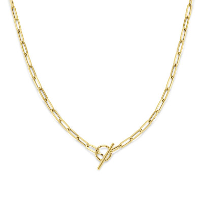 Schakelketting 14-karaat goud anker glanzend 4 mm - Lengte 42 cm