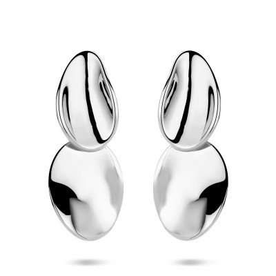 Oorhangers 925 zilver druppel en ovale vorm - 14.5 mm breed x 32 mm hoog