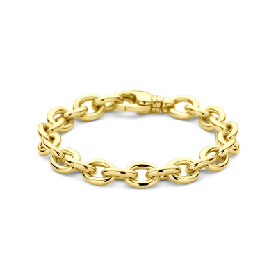 Schakelarmband anker 14-karaat goud glanzend 9.5 mm breedte - Lengte 19 cm