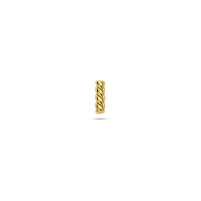 Oor piercing flatback rechthoek gold plated 1.8 mm breed x 6 mm - Per stuk