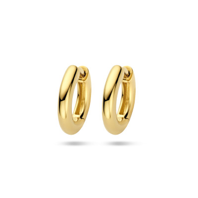 Klapoorringen 14-karaat goud glanzend rond - 3 mm breed x 15 mm diameter
