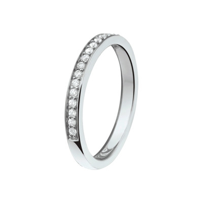 Aanschuifring zilver zirkonia briljant geslepen 2.5 mm breedte