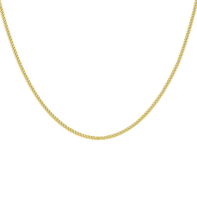 Gourmet schakelketting goudkleurig glanzend voor hangers 1.4 mm breedte - Lengte 41-45 cm