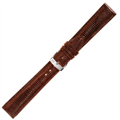 Morellato PMU034VOLTEJ - horlogeband bruin-leer-hagedis-patroon-zilverkleurige-gesp