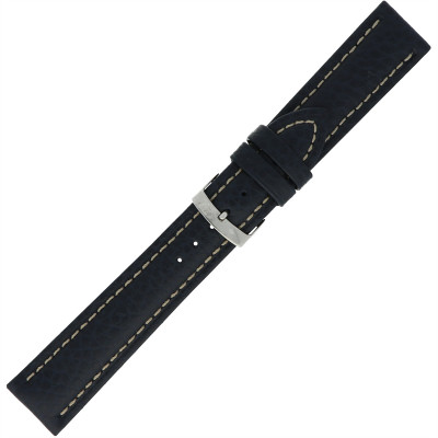 Morellato PMU061KUGA - horlogeband donkerblauw-kroko-leer-zilverkleurige-gesp