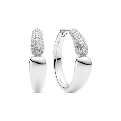 Sif Jakobs Goccia SJ-E2584-CZ oorbellen zilver zirkonia ovaal dames - 5.5 mm breed x 17.5 mm diameter