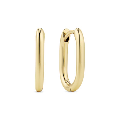 Sif Jakobs SJ-E2600-YG ovale oorbellen goudkleurig zilver modern minimalistisch - 1.5 mm breed