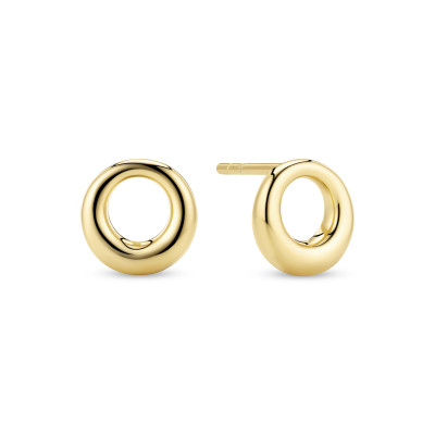 Sif Jakobs SJ-E2710-YG oorbellen dames goudkleurig zilveren rond modern design - 5.2 mm breed