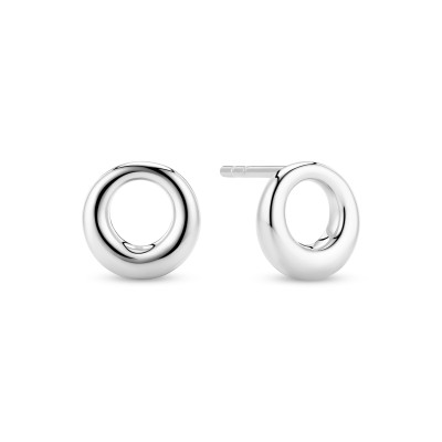 Sif Jakobs SJ-E2710 oorbellen voor dames zilver rond glanzend modern design - 5.2 mm breed