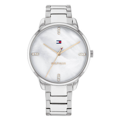 Tommy Hilfiger Paige TH1782544 - Elegant dameshorloge met ronde zilverkleurige wijzerplaat - Diameter 36 mm