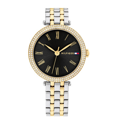 Tommy Hilfiger Natalie TH1782720 - Chique dameshorloge met zwart wijzerplaat en zilverkleurige band - Ø 34 mm