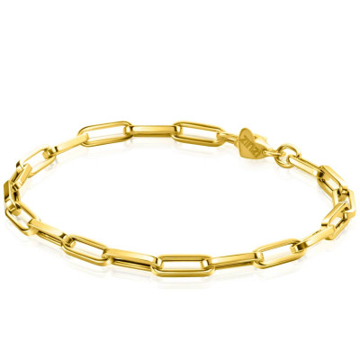 Zinzi ZGA347 armband 14-karaat goud closed forever schakels 4 mm breedte - Lengte 19 cm
