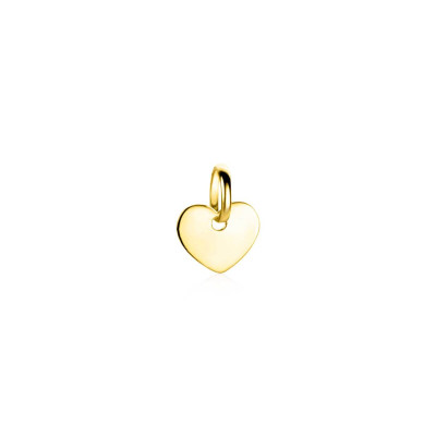 Zinzi ZGH396-8 hartjes hanger 14-karaat glanzend goud - 8 mm breed x 10 mm hoog