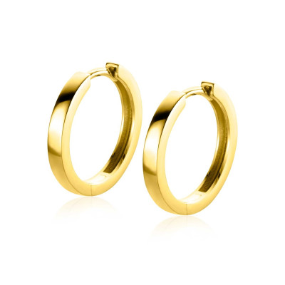 Zinzi ZGO572 oorringen goud 14-karaat glanzend ronde vorm - 2 mm breed x 17 mm diameter