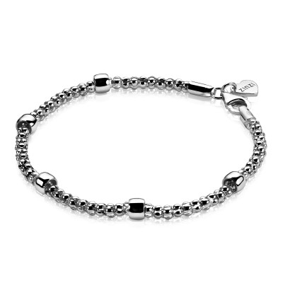Zinzi ZIA1022 bolletjes schakelarmband zilver 925 glanzend 5 mm breedte - Lengte 19 cm