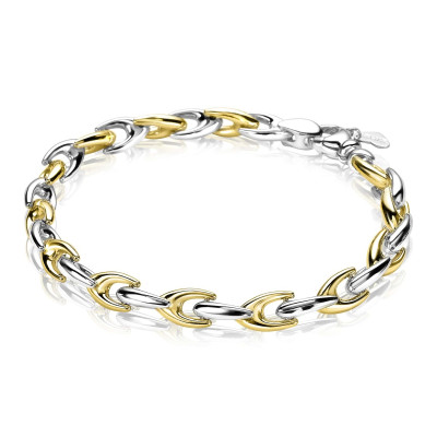 Zinzi ZIA1641BG schakelarmband bicolor verguld 6.4 mm breedte - Lengte 20 cm
