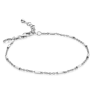 Zinzi ZIA1648 staafjes schakelarmband zilver glanzend 1.7 mm breedte - Lengte 17-20 cm