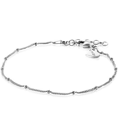 Zinzi ZIA2181 bolletjes armband 925 zilver gourmet schakels 1.7 mm breedte - Lengte 17-20 cm
