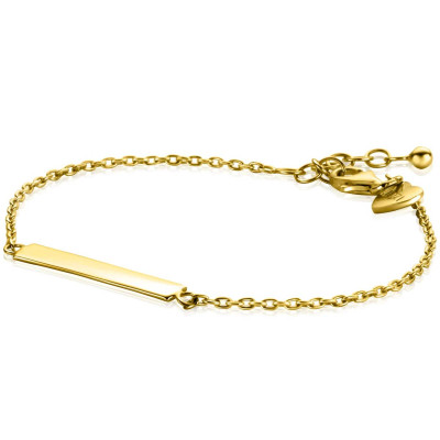 Zinzi Gravures ZIA2344G plaatarmband gold plated 26 mm x 4 mm - Lengte 17-20 cm